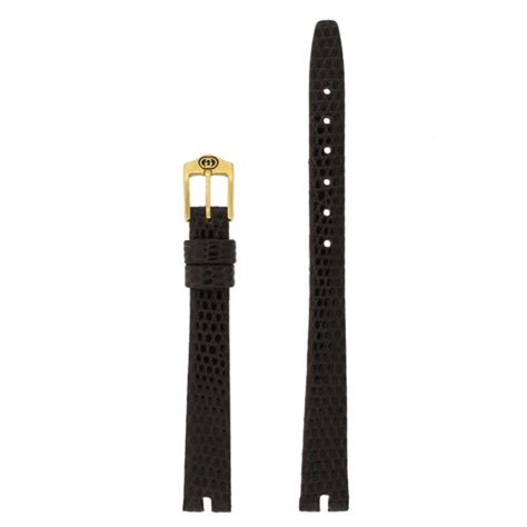 gucci 10mm black leather watch strap crocodile|Gucci Leather Wristwatch Bands for sale .